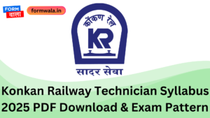 Konkan Railway Technician Syllabus 2025 PDF Download & Exam Pattern