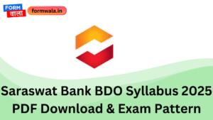 Saraswat Bank BDO Syllabus 2025 PDF Download & Exam Pattern